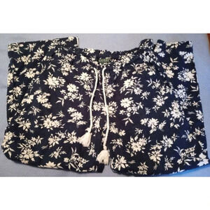 Lauren Ralph Lauren Sleepwear Pants Women's Small Floral Print Drawstring (AD18)